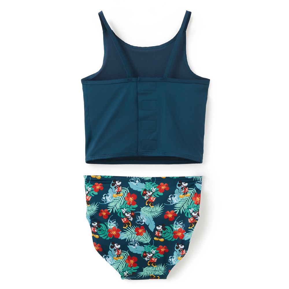 Mickey and Minnie Mouse Adaptive Two-Piece Tropical Swimsuit for Girls