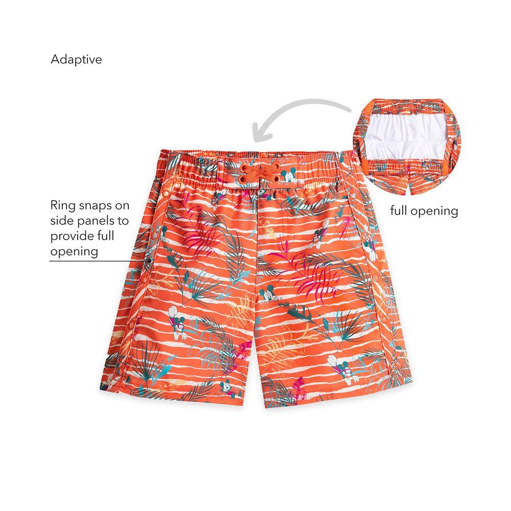 Mickey Mouse Resort Adaptive Swim Trunks for Boys