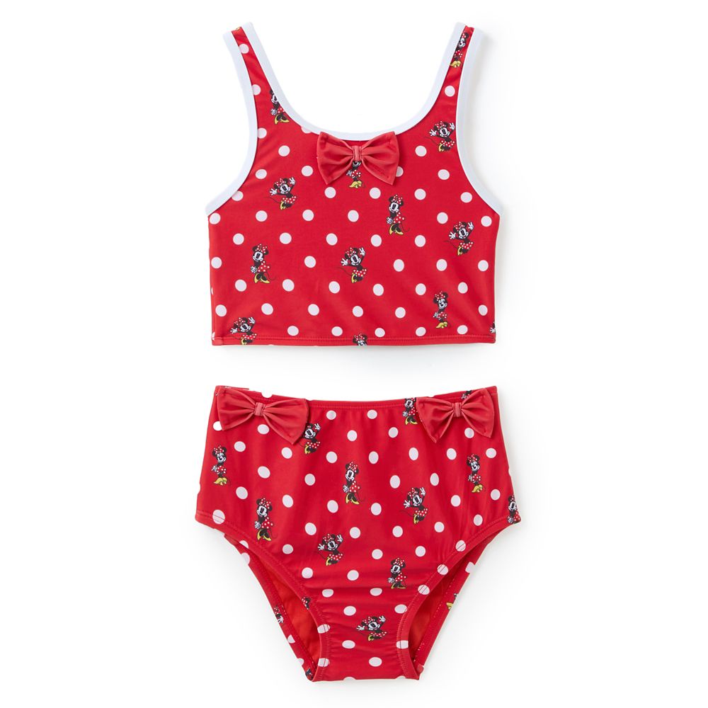 Minnie Mouse Two-Piece Bow Adaptive Swimsuit for Girls