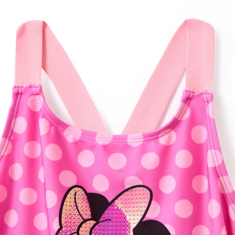 Minnie Mouse Pink Polka Dot Swimsuit for Girls