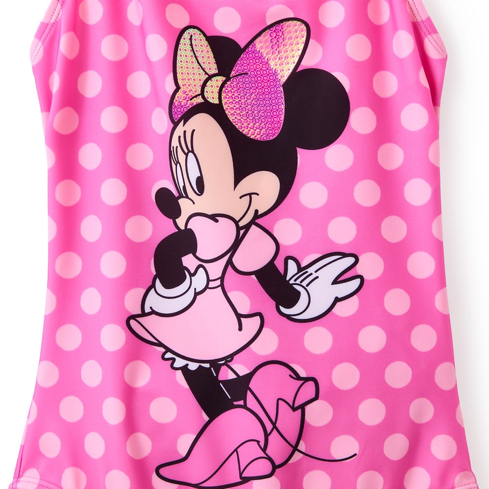 Minnie Mouse Pink Polka Dot Swimsuit for Girls