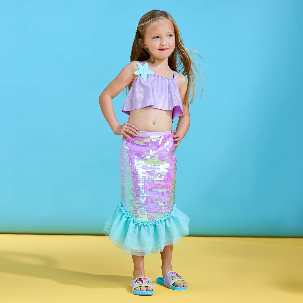 Ariel Deluxe Swimsuit Set for Girls &ndash; The Little Mermaid