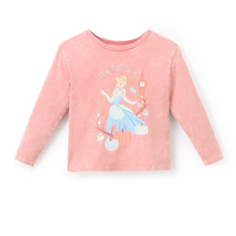 Детские футболки Disney Cinderella Halloween Long Sleeve Fashion T-Shirt for Girls