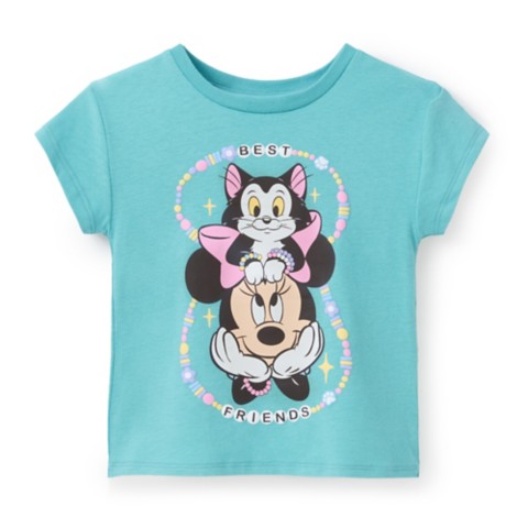 Детские футболки Disney Minnie Mouse and Figaro Fashion T-Shirt for Girls
