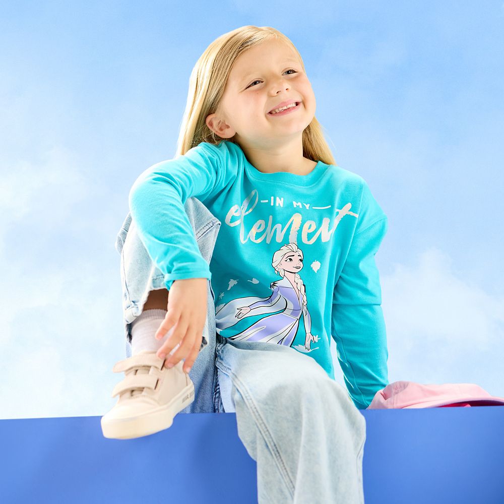 Elsa Long Sleeve Fashion T-Shirt for Girls - Frozen