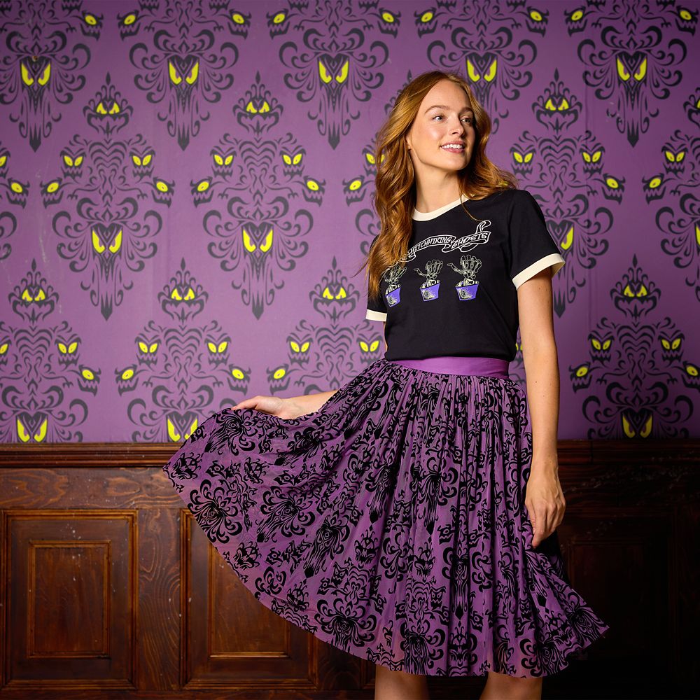 The Haunted Mansion Flocked Skirt for Women by Her Universe – Exclusive