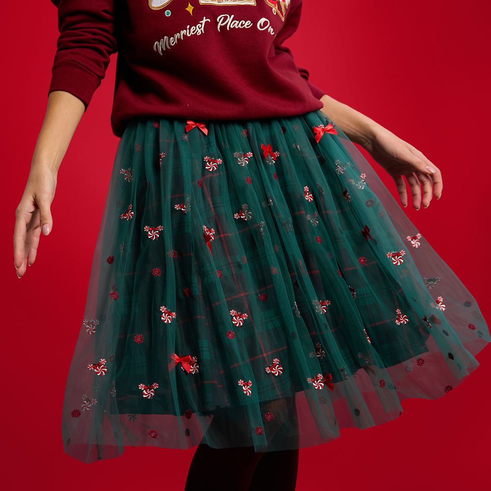 Minnie Mouse Peppermint Swirl Skirt for Women by Her Universe
