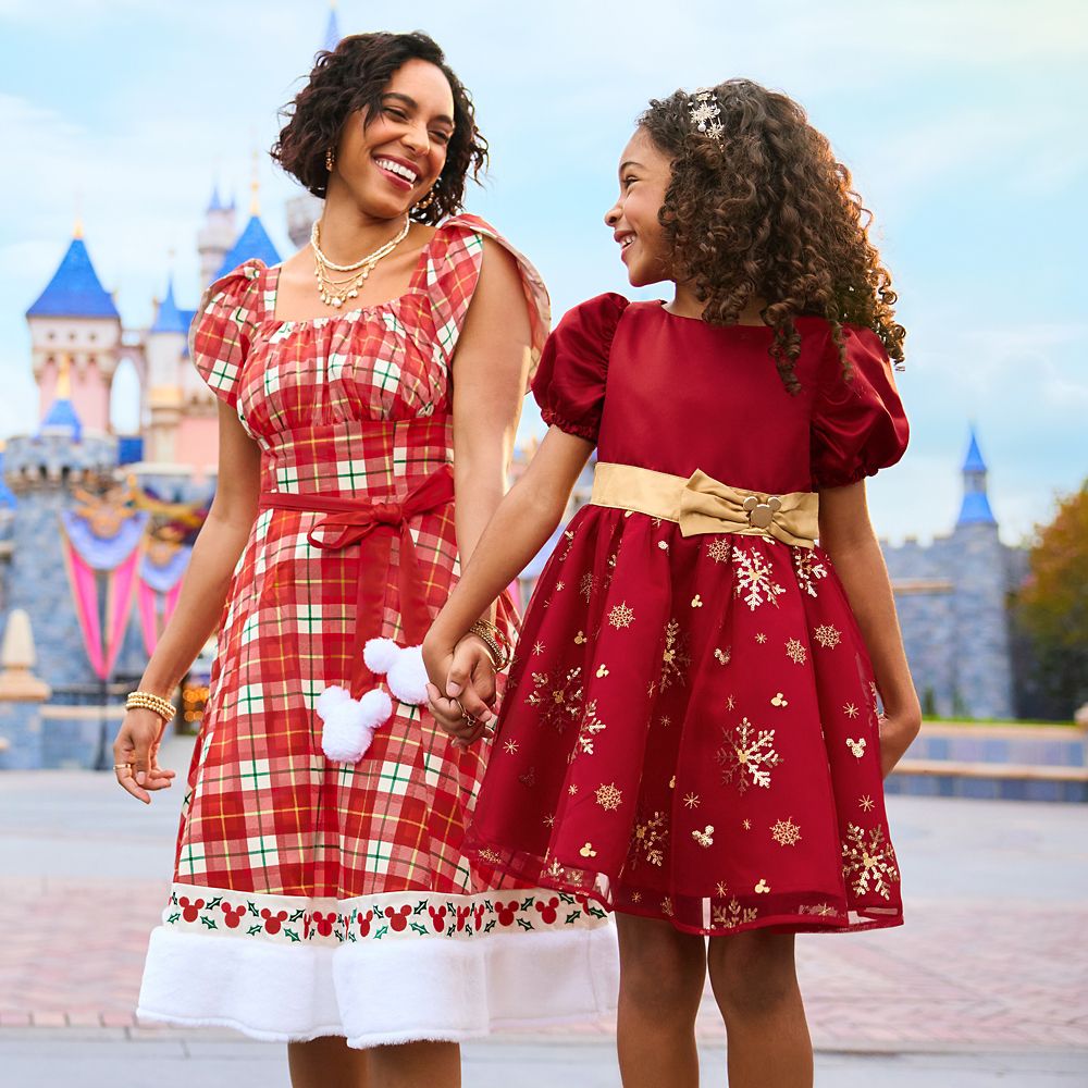 Mickey Mouse Icon Holiday Plaid Dress for Women