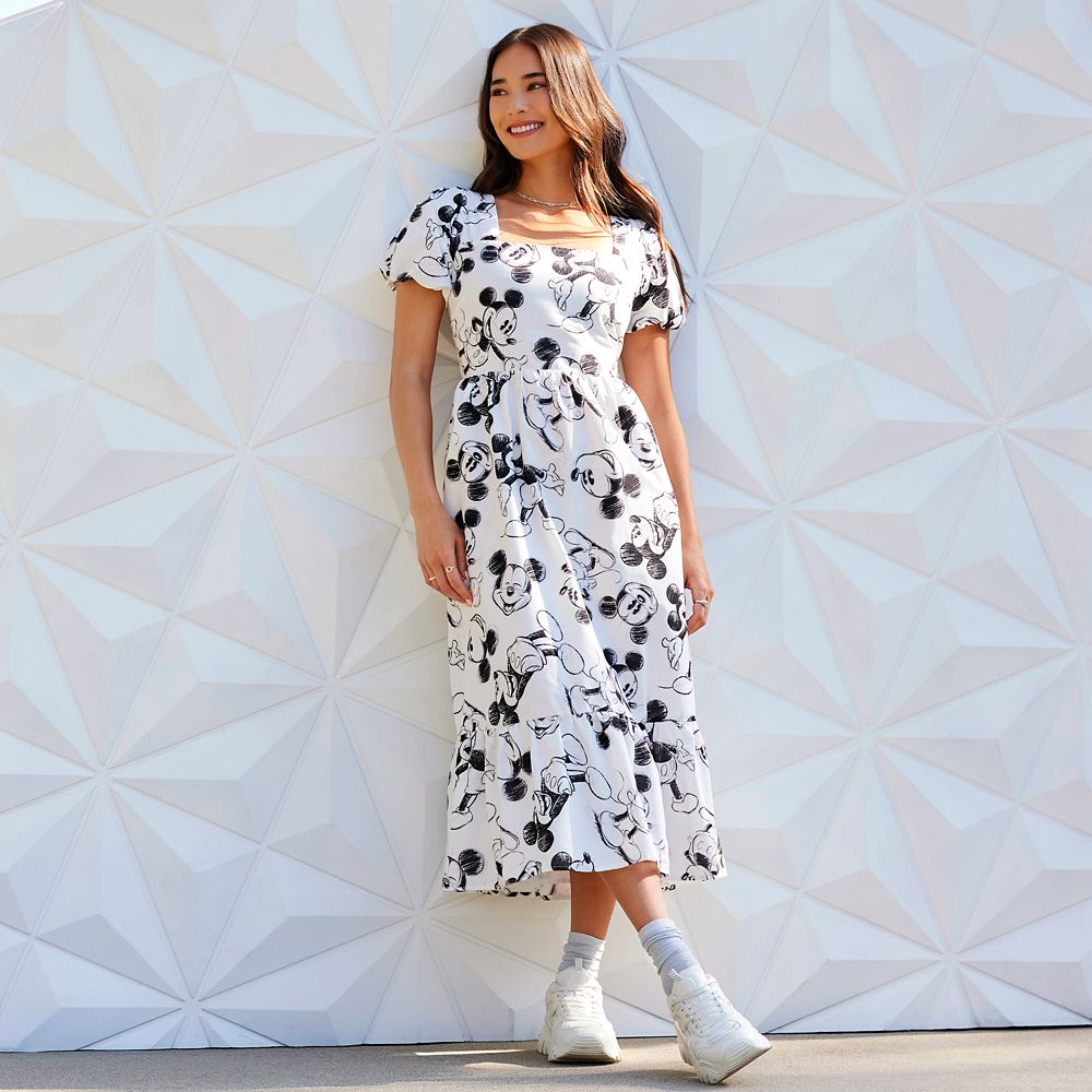 Mickey Mouse Sketch Art Dress for Women