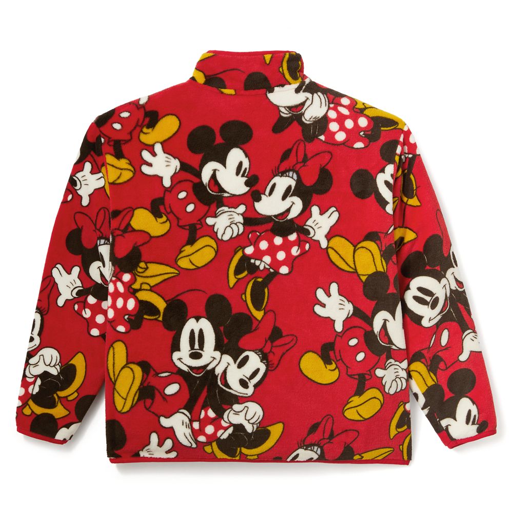 Mickey and Minnie Mouse 1/4 Zip Fleece Pullover for Women