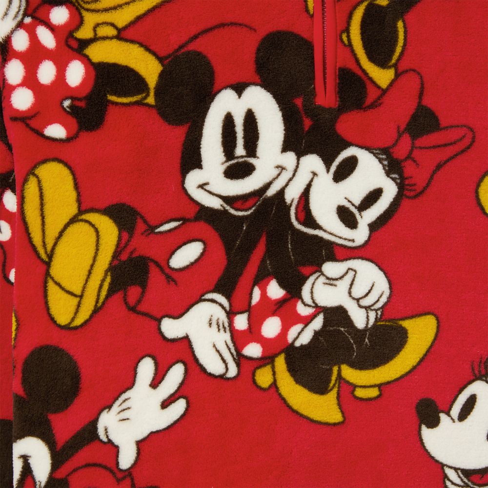 Mickey and Minnie Mouse 1/4 Zip Fleece Pullover for Women