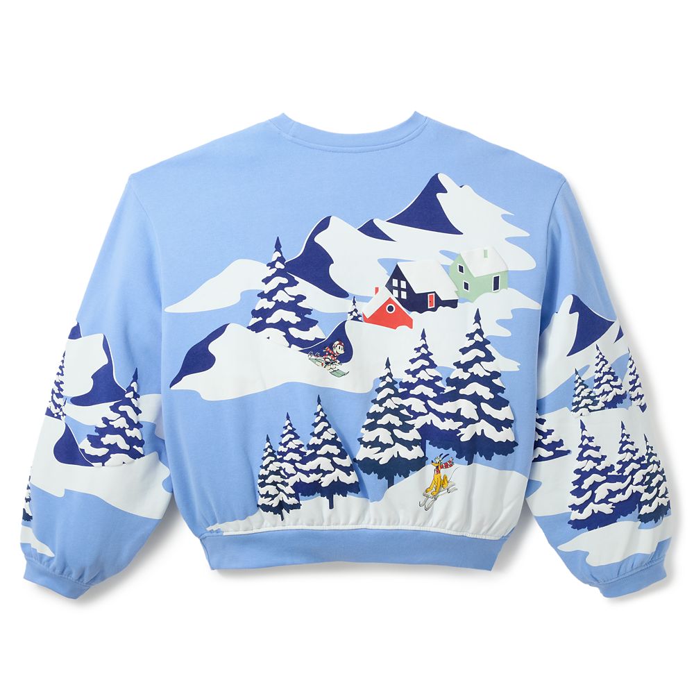 Mickey Mouse Winter Scenic Pullover Sweatshirt for Women
