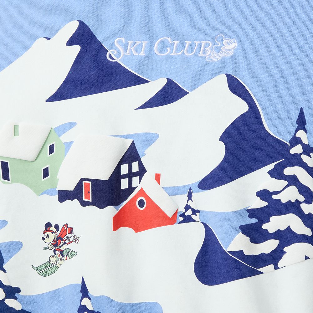 Mickey Mouse Winter Scenic Pullover Sweatshirt for Women