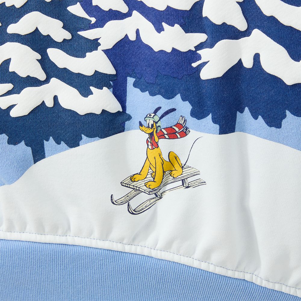 Mickey Mouse Winter Scenic Pullover Sweatshirt for Women