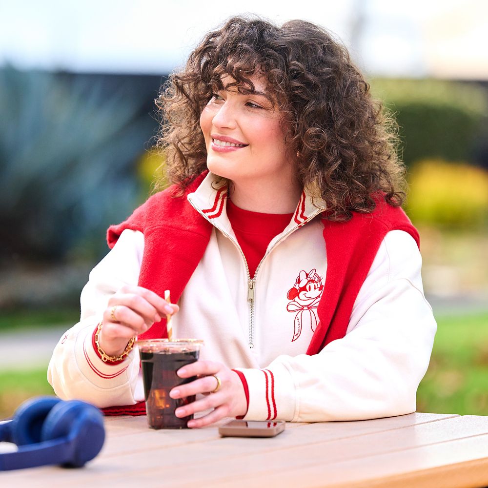 Minnie Mouse Bow 1/4 Zip Fleece Pullover for Women