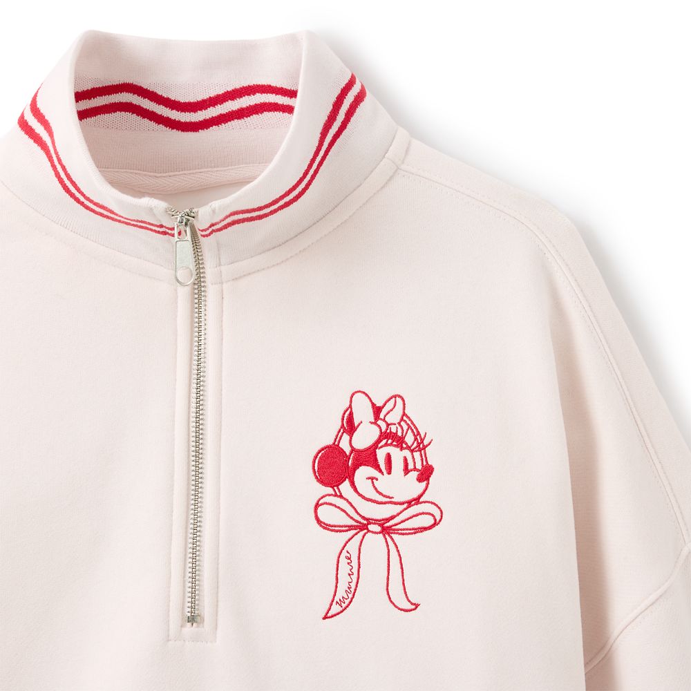 Minnie Mouse Bow 1/4 Zip Fleece Pullover for Women | Disney Store