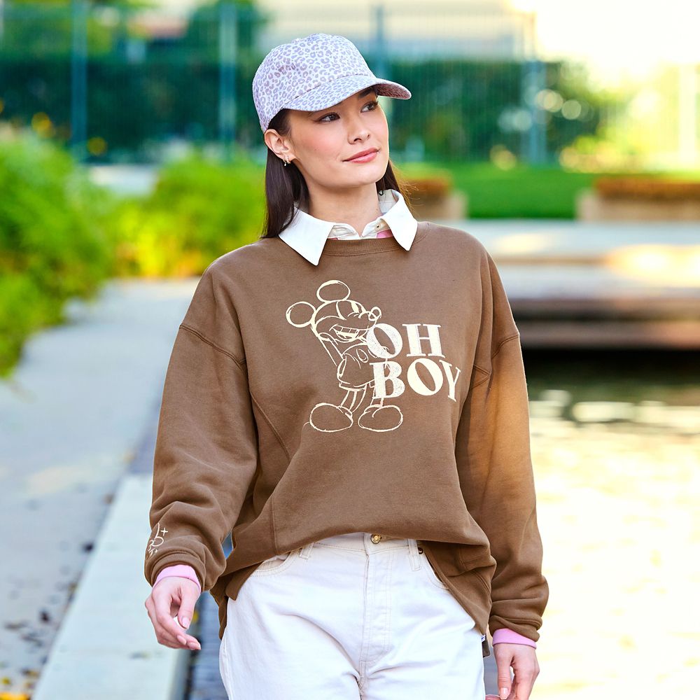 Mickey Mouse ''Oh Boy!'' Pullover Sweatshirt for Adults