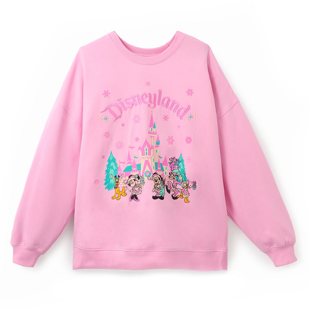 Santa Mickey Mouse and Friends Holiday Pullover Sweatshirt for Women  Disneyland