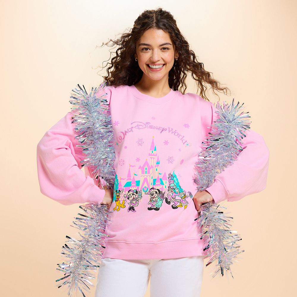 Santa Mickey Mouse and Friends Holiday Pullover Sweatshirt for Women &ndash; Walt Disney World