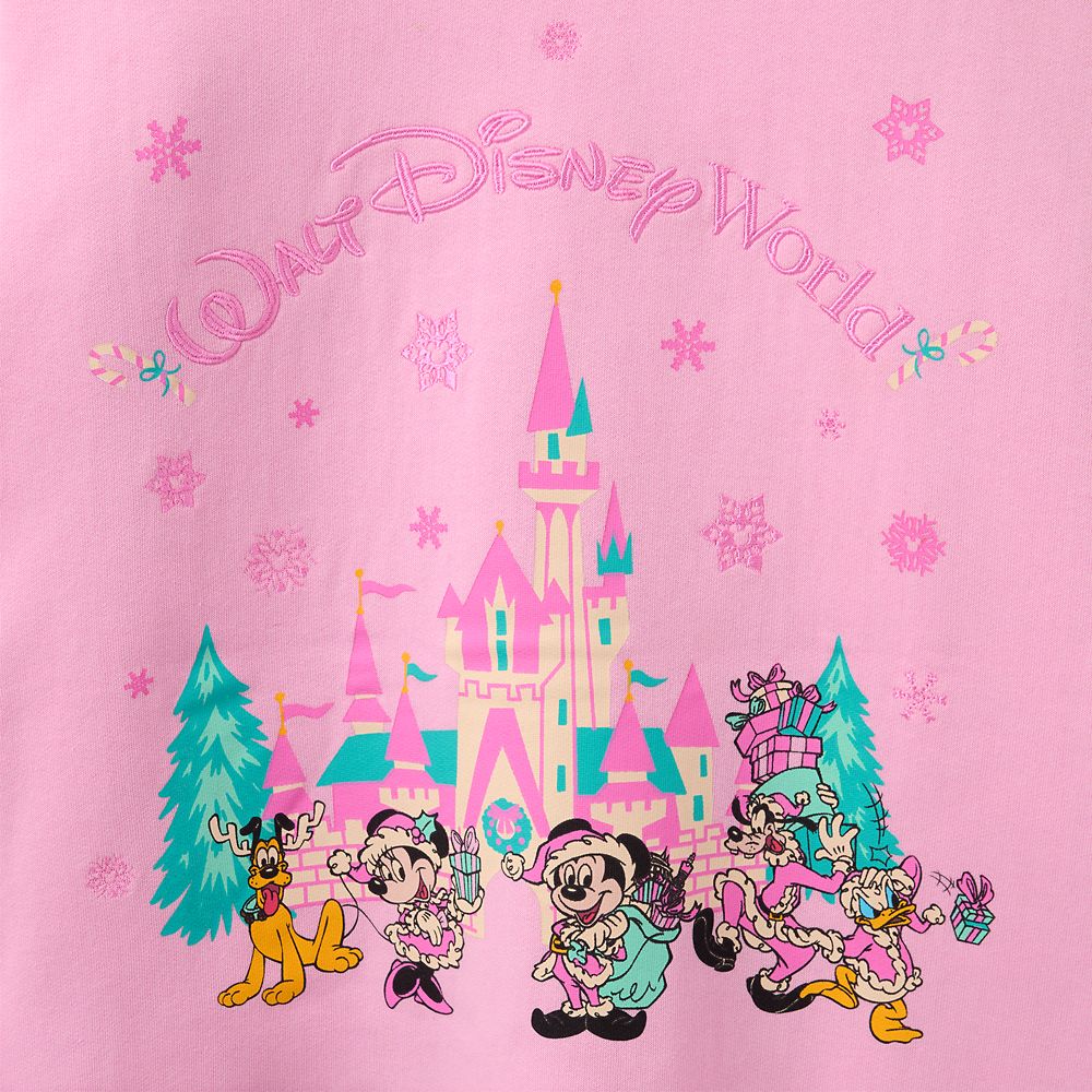 Santa Mickey Mouse and Friends Holiday Pullover Sweatshirt for Women &ndash; Walt Disney World