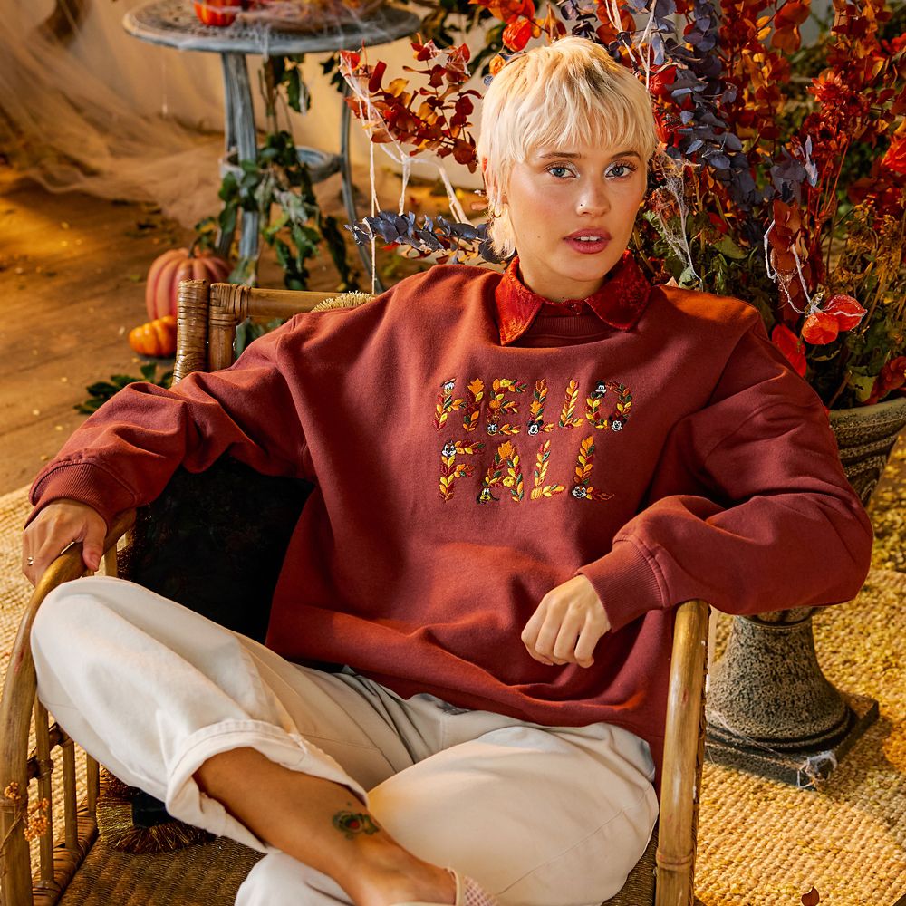Mickey Mouse and Friends ''Hello Fall'' Pullover Sweatshirt for Women