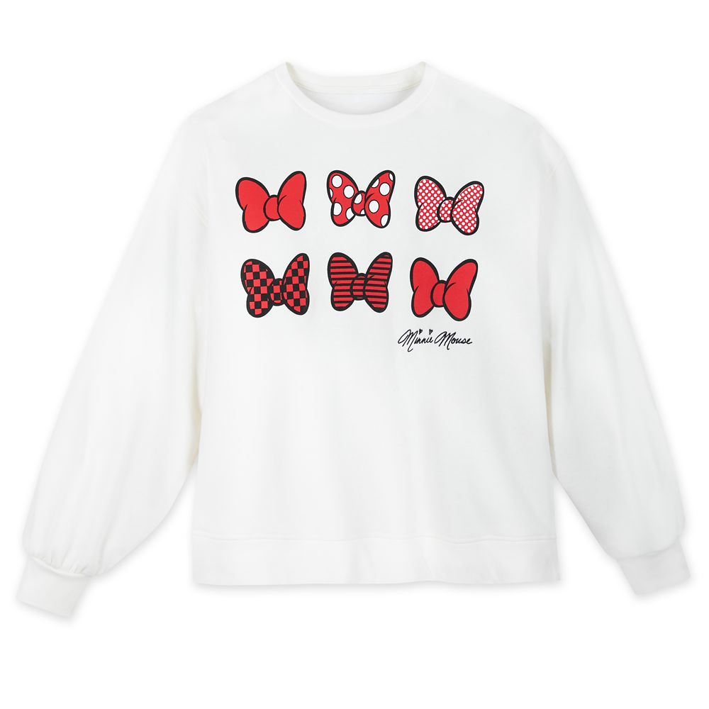 Minnie Mouse Bow Pullover Sweatshirt for Women  Exclusive Official shopDisney
