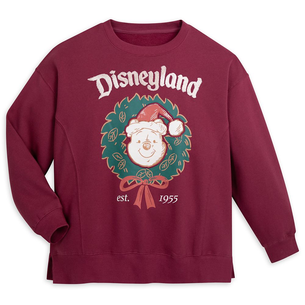 Winnie the Pooh Holiday Pullover Sweatshirt for Women Disneyland Disney Store