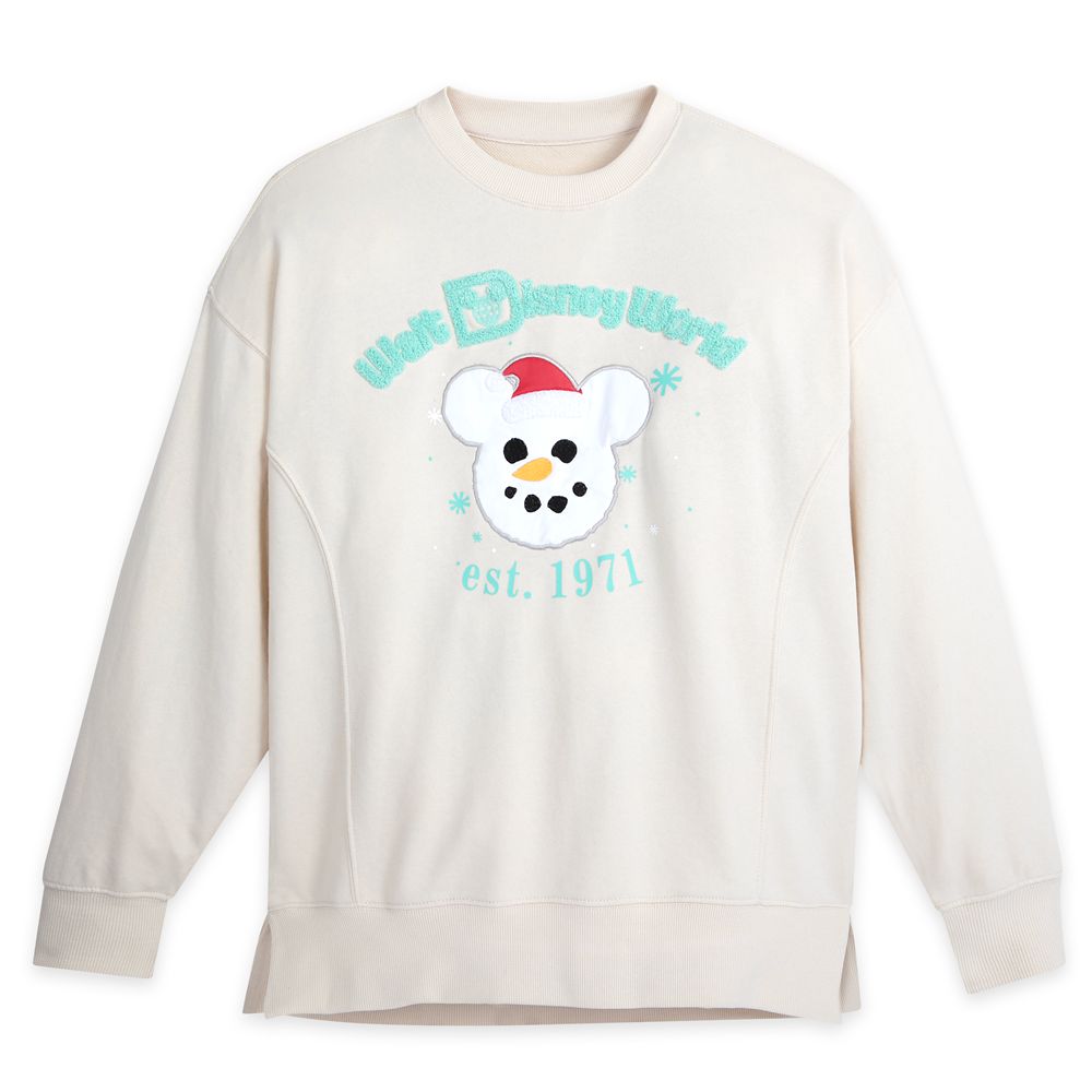 Mickey Mouse Snowman Pullover Sweatshirt for Women  Walt Disney World