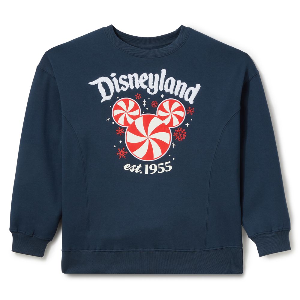 Mickey Mouse Icon Peppermint Swirl Holiday Pullover Sweatshirt Disneyland