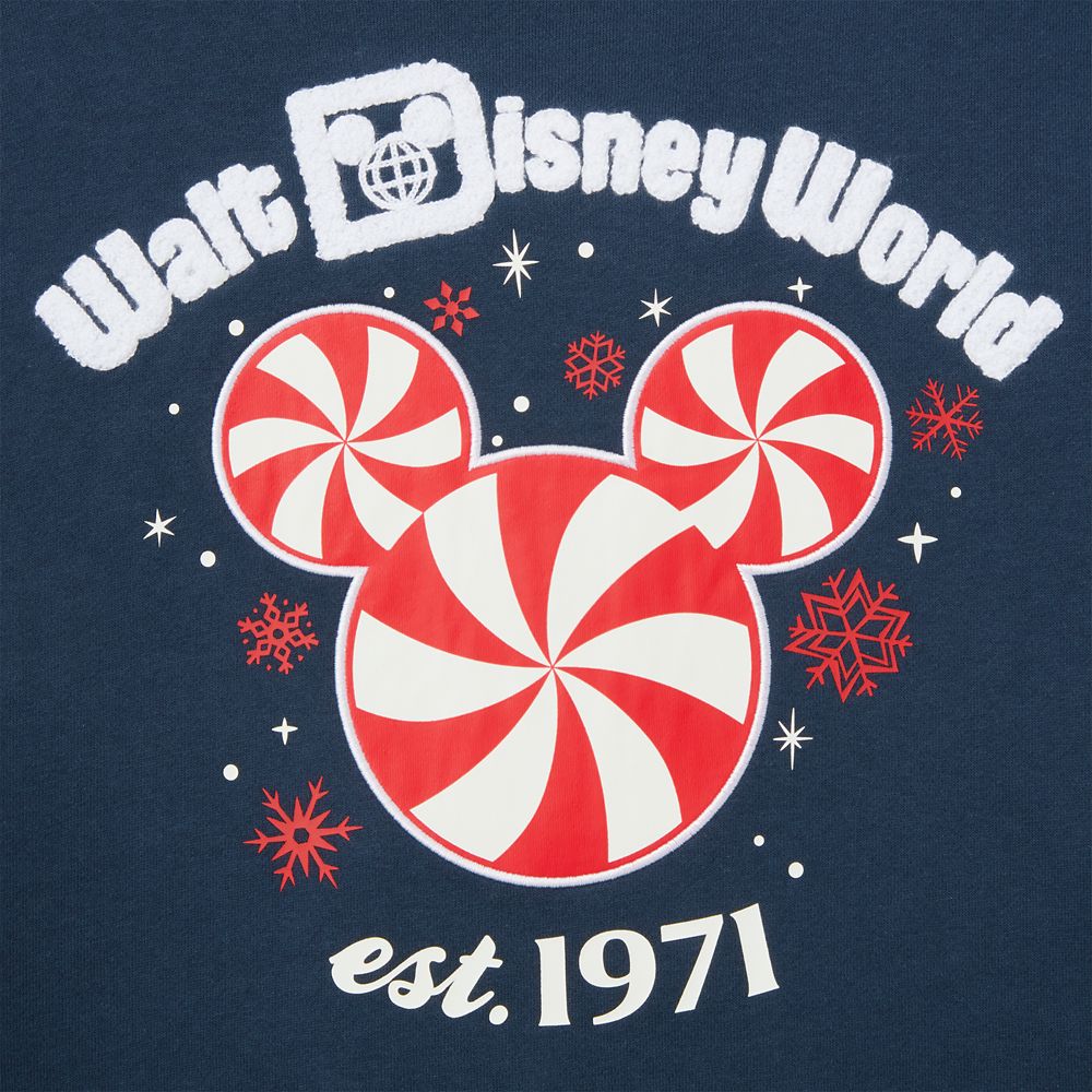 Mickey Mouse Icon Peppermint Swirl Holiday Pullover Sweatshirt - Walt Disney World