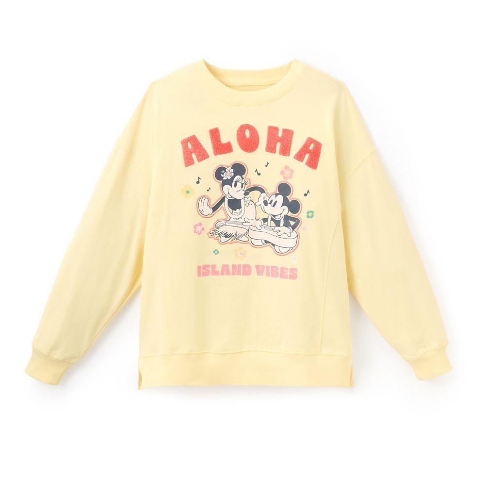 Mickey and Minnie Mouse ''Aloha'' Pullover Sweatshirt for Women