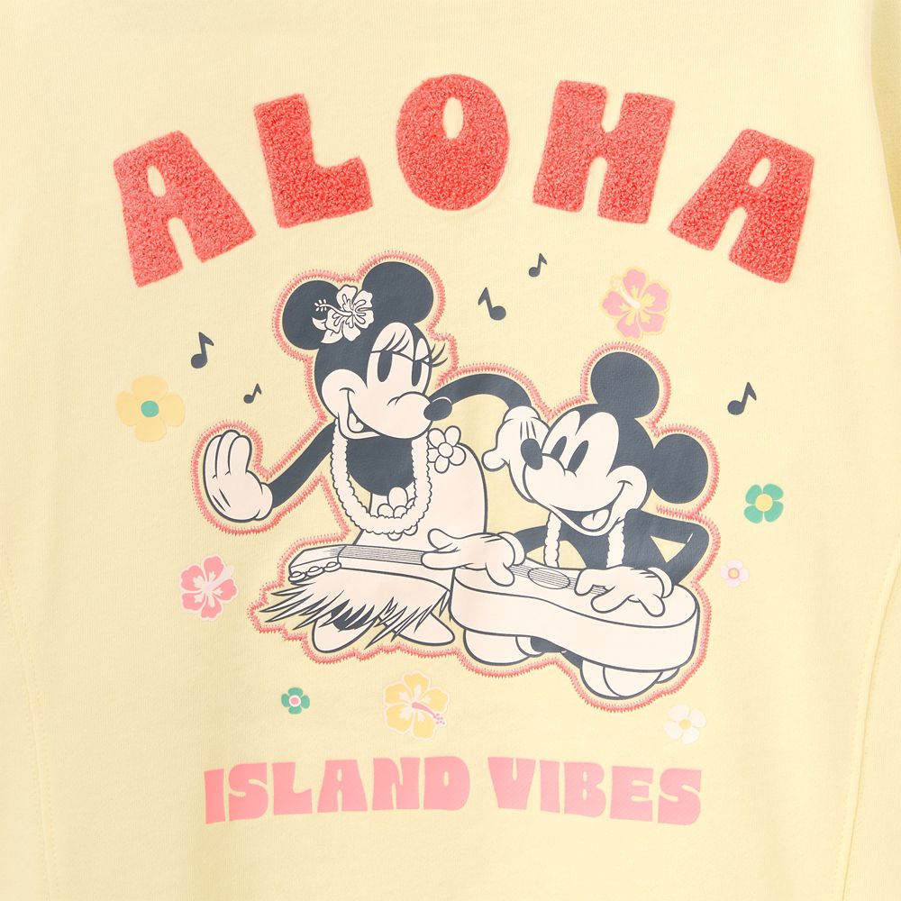 Mickey and Minnie Mouse ''Aloha'' Pullover Sweatshirt for Women