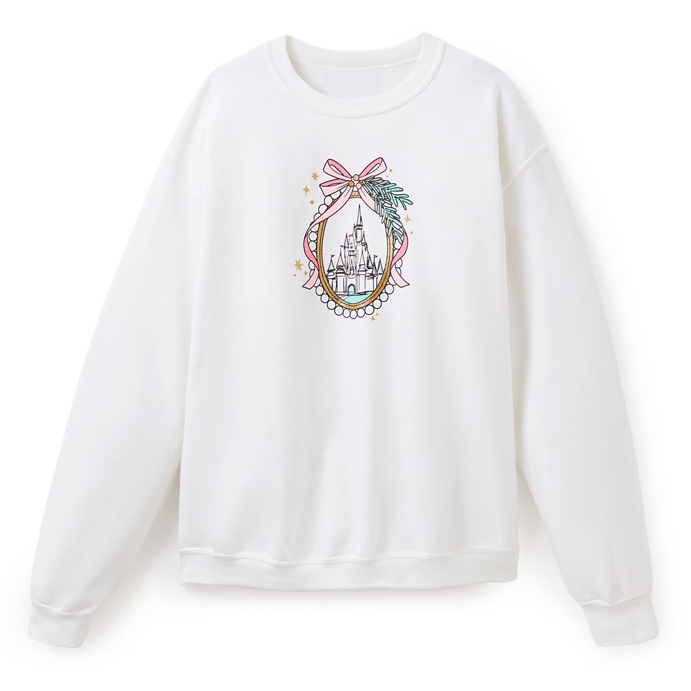 Fantasyland Castle Holiday Pullover Sweatshirt for Women