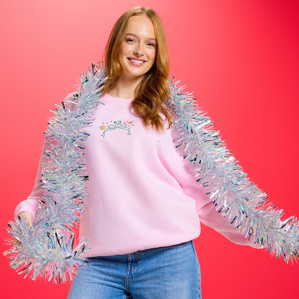 Santa Mickey and Minnie Mouse Sweetest Time of the Year Pullover Sweatshirt for Women Official shopDisney