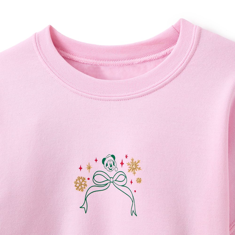 Santa Mickey and Minnie Mouse ''Sweetest Time of the Year'' Pullover Sweatshirt for Women