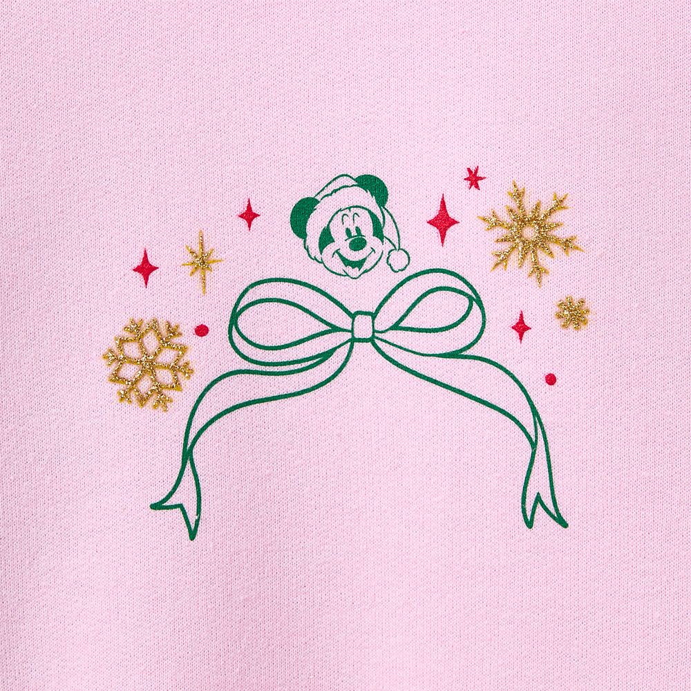 Santa Mickey and Minnie Mouse ''Sweetest Time of the Year'' Pullover Sweatshirt for Women