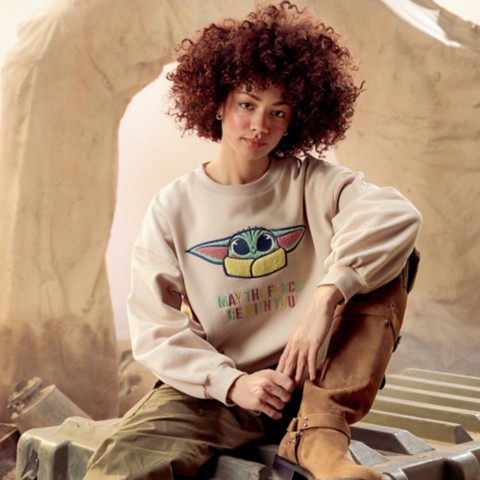 Женские худи Disney Grogu Pullover Sweatshirt for Women – Star Wars