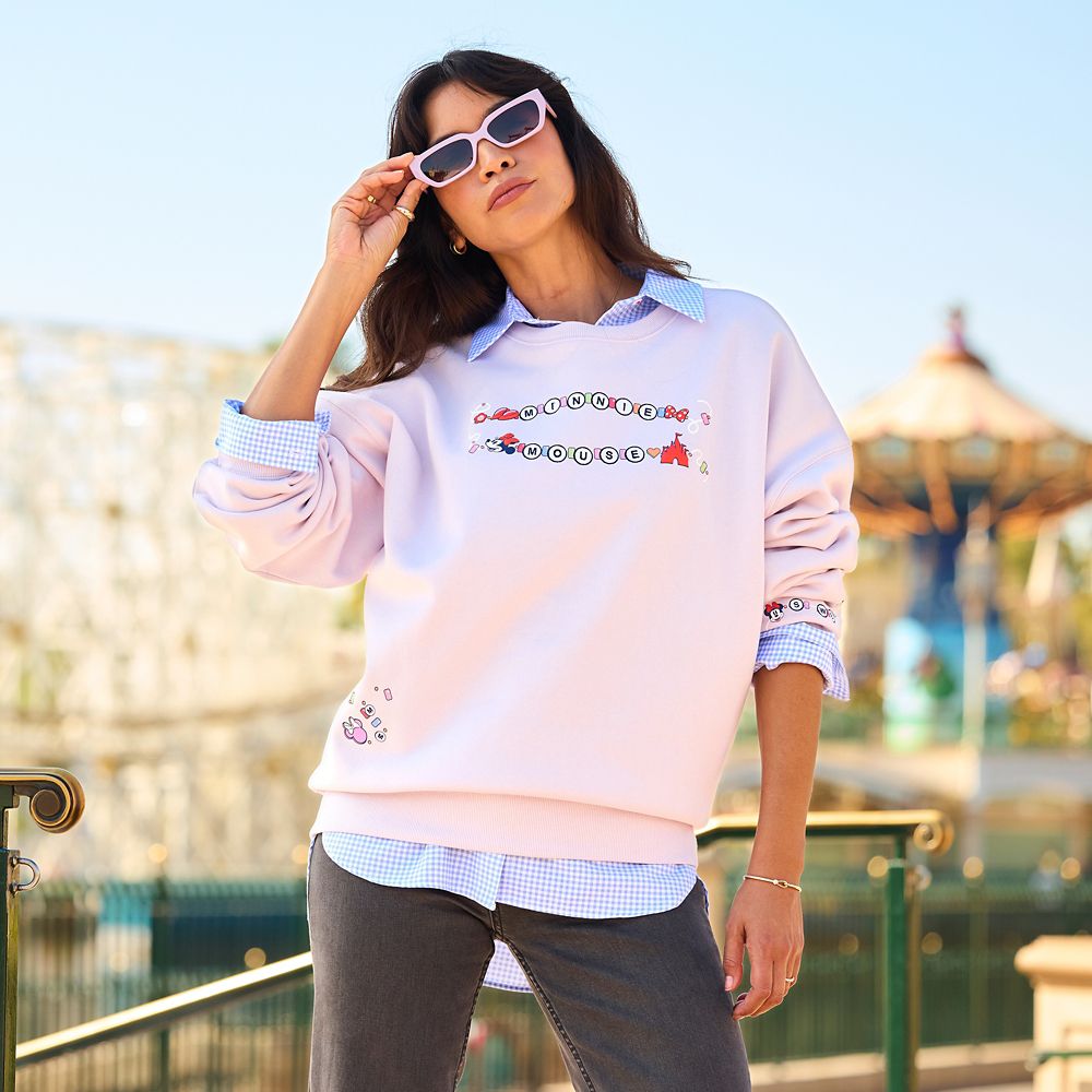 Minnie Mouse Friendship Bracelet Pullover Sweatshirt for Women