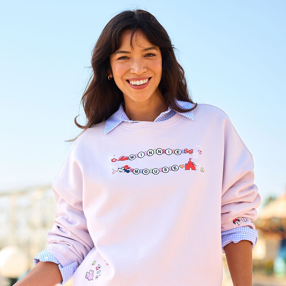 Minnie Mouse Friendship Bracelet Pullover Sweatshirt for Women