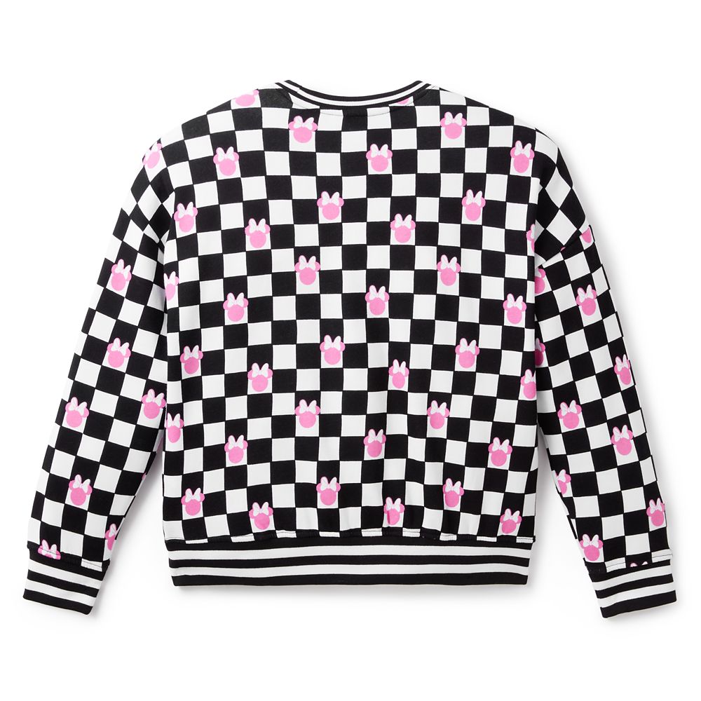 Minnie Mouse Icon Checkered Pullover Sweatshirt for Women by Her Universe
