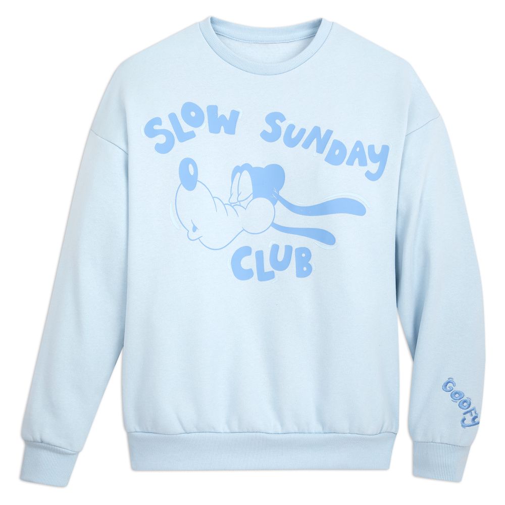 Goofy Slow Sunday Club Pullover Sweatshirt for Adults by Cakeworthy Official shopDisney