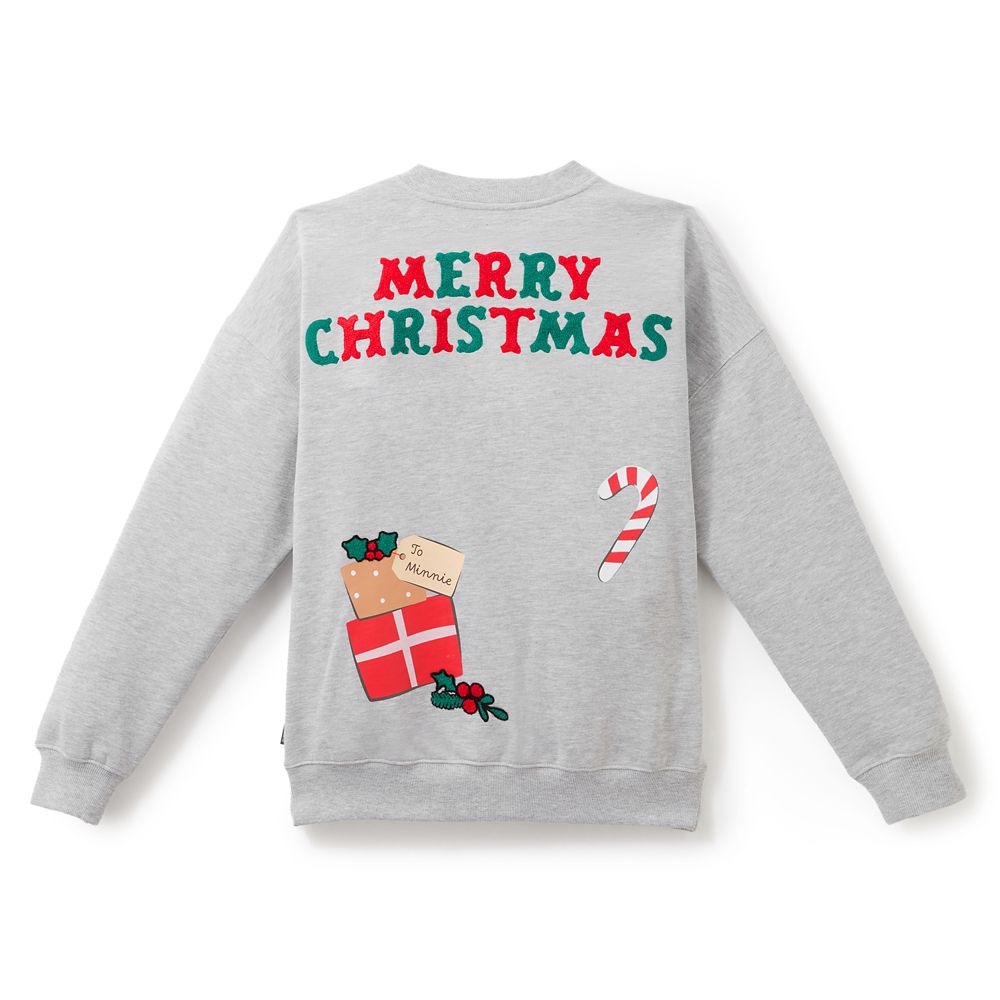 Santa Mickey Mouse ''Merry Christmas'' Pullover Sweatshirt for Women