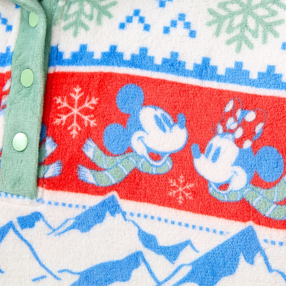 Mickey Mouse Winter Scenic Fleece Pullover for Women