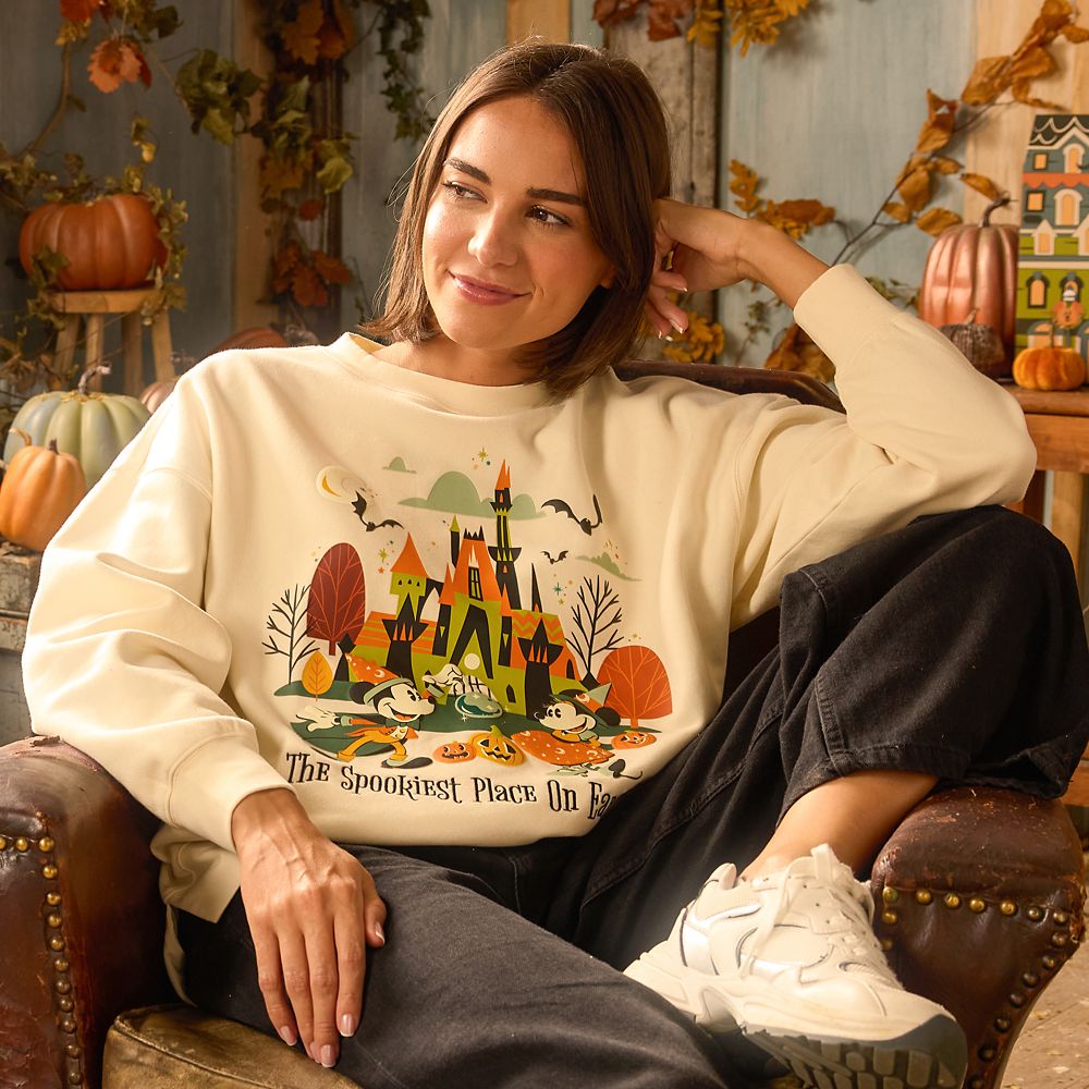 Mickey and Minnie Mouse Halloween Pullover for Women