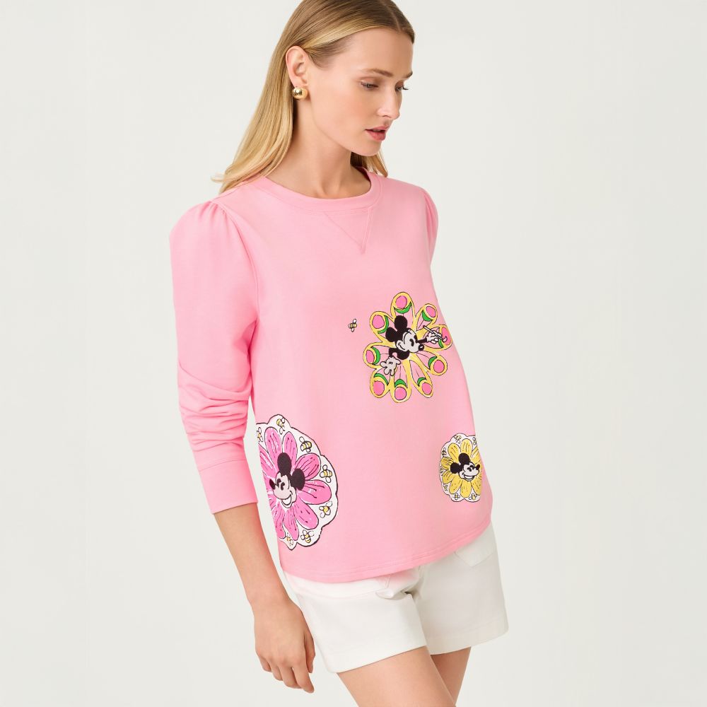 Mickey Mouse Puff Sleeve Sweatshirt by Lilly Pulitzer &ndash; Disney Parks