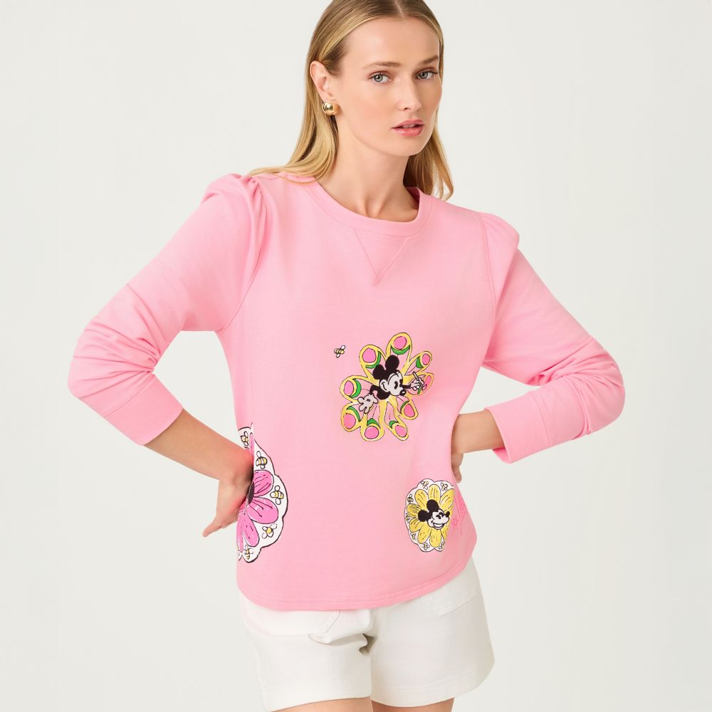 Mickey Mouse Puff Sleeve Sweatshirt by Lilly Pulitzer &ndash; Disney Parks