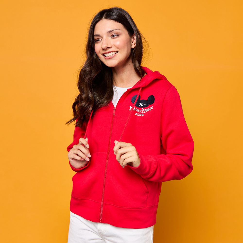 Mickey Mouse Club 70th Anniversary Zip Hoodie for Women