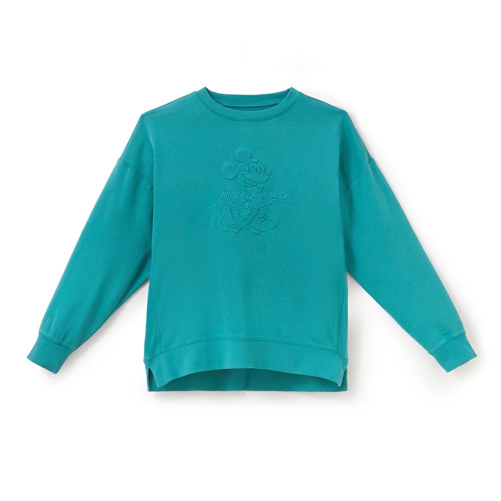 Mickey Mouse Pullover Sweatshirt for Women &ndash; Teal Green