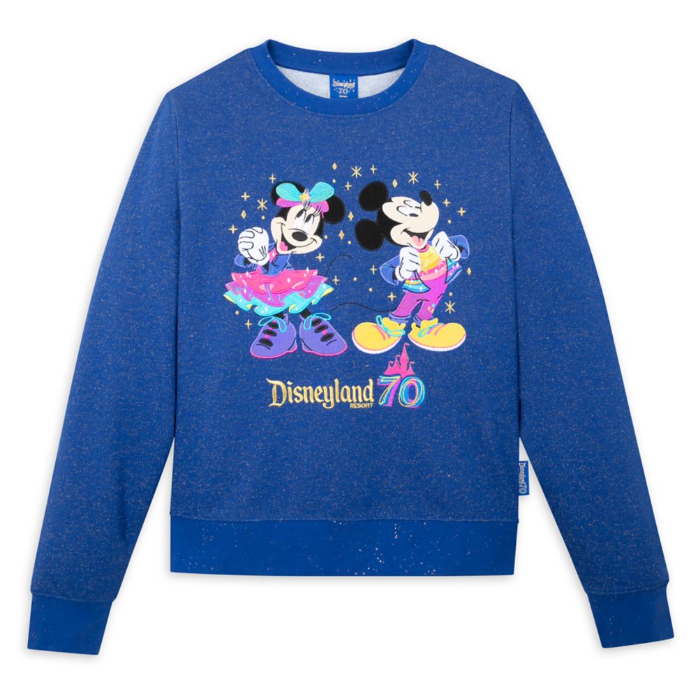 Mickey and Minnie Mouse Pullover Sweatshirt  Disneyland Resort 70th Anniversary