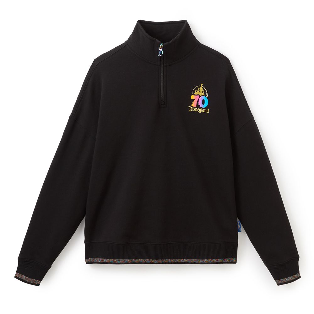 Disneyland 70th Anniversary 1/4 Zip Pullover Sweatshirt for Women